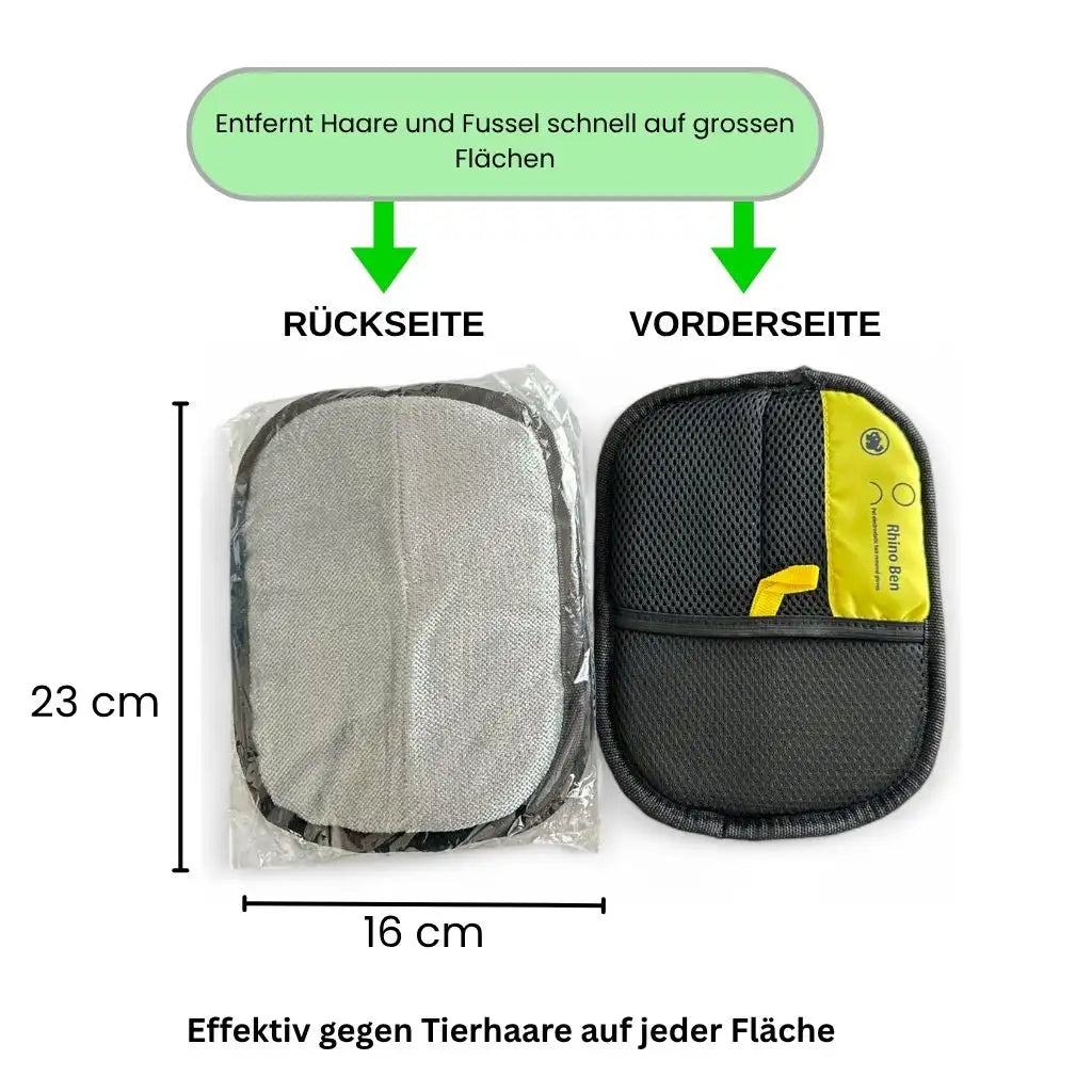 Vorder- Rückseite - Tierhaar Handschuhs - Massenangaben