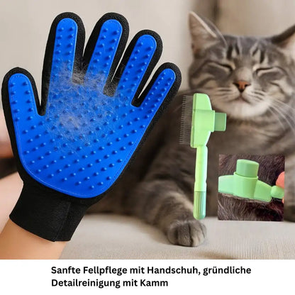 Fellpflegehandschuhe für Hunde & Katzen, sanfte Haarentfernung