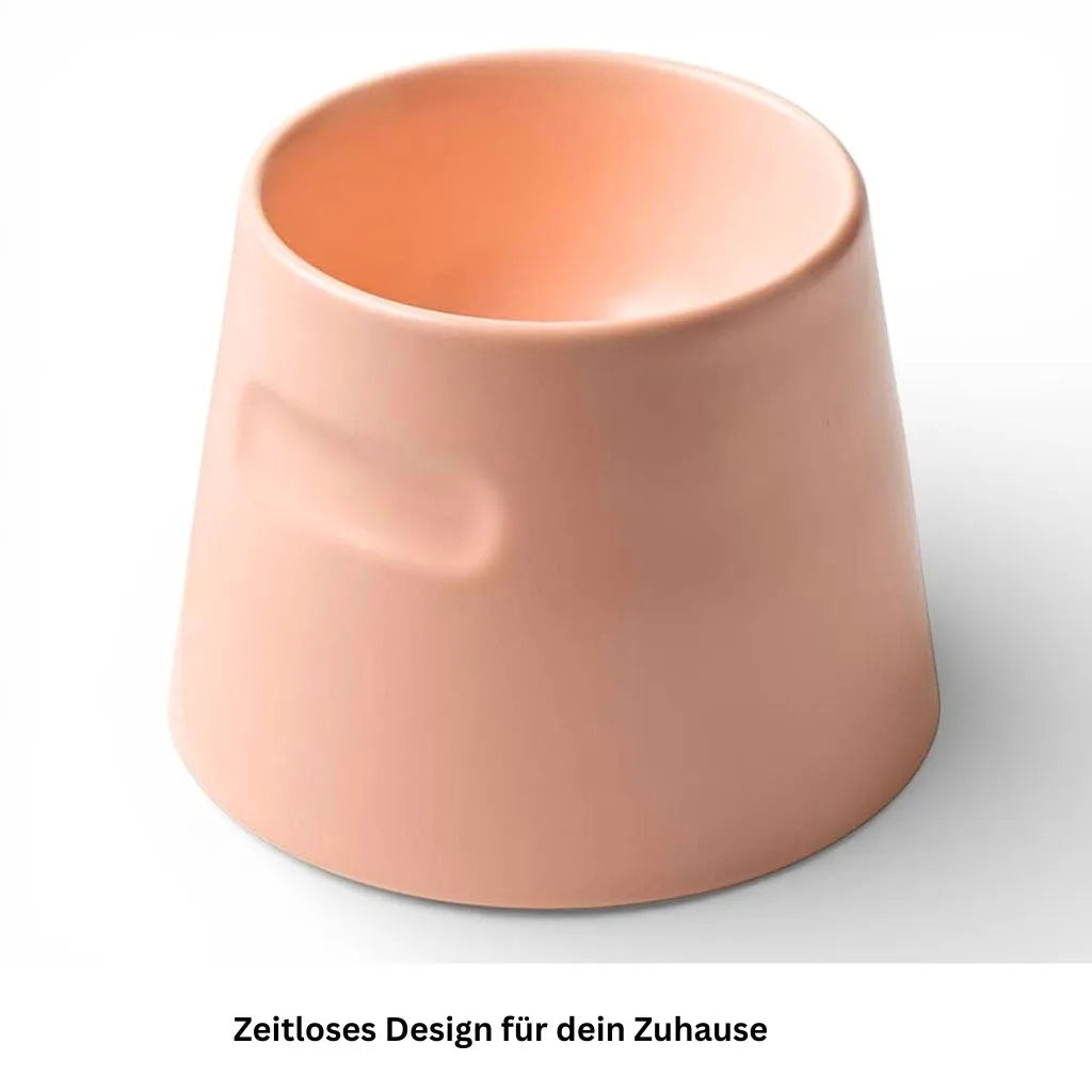 Erhöhter Porzellannapf für Katzen in Rosa