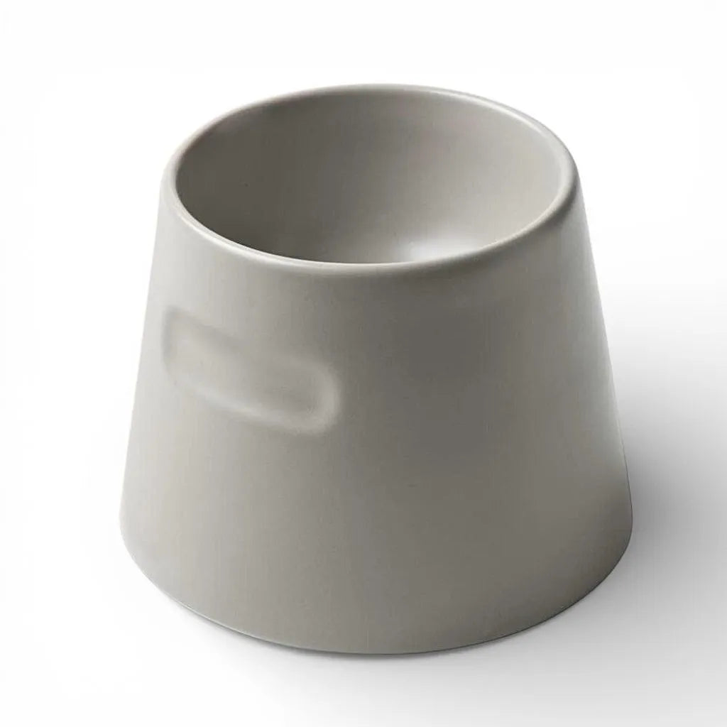 Porzellannapf für Katzen in Grau mit ergonomischer Höhe