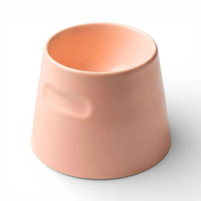 Porzellannapf für Katzen in Rosa mit erhöhter Form