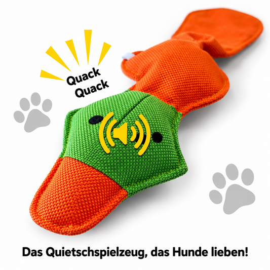 Schwimmente für Hunde mit Quietscher im Kopf