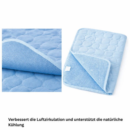 Faltbare Kuehlmatte fuer Hunde mit weicher Oberflaeche