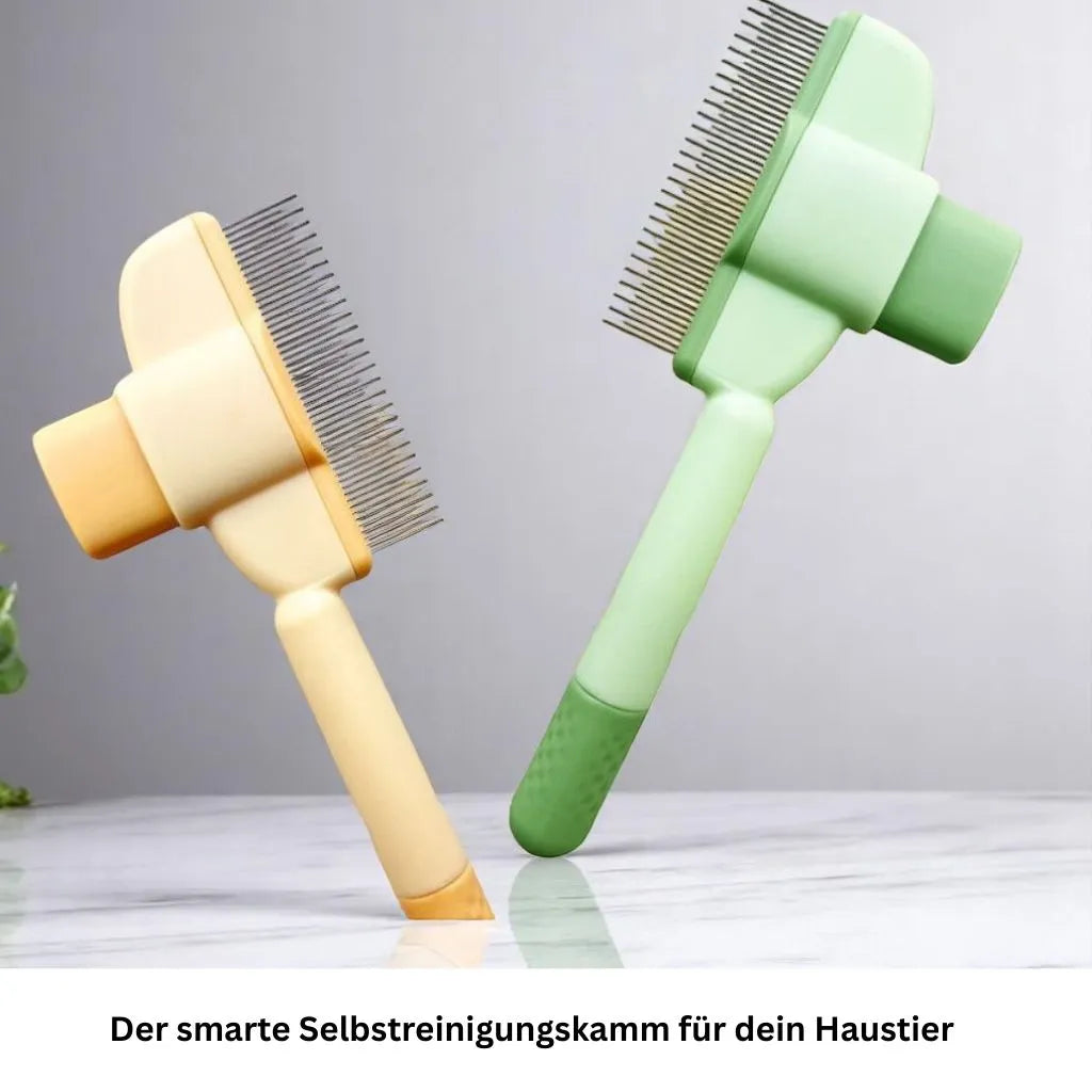 Grüne und Gelbe Unterfellbürste mit rostfreien Stahlborsten