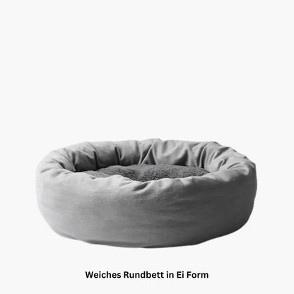 Plüschbett für Hunde & Katzen  Farbe Grau 