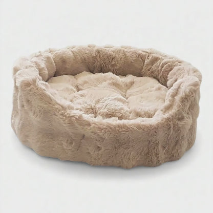 Hundebett Chester Nomi weiches Kuschelbett für Hunde in Kies, Beige