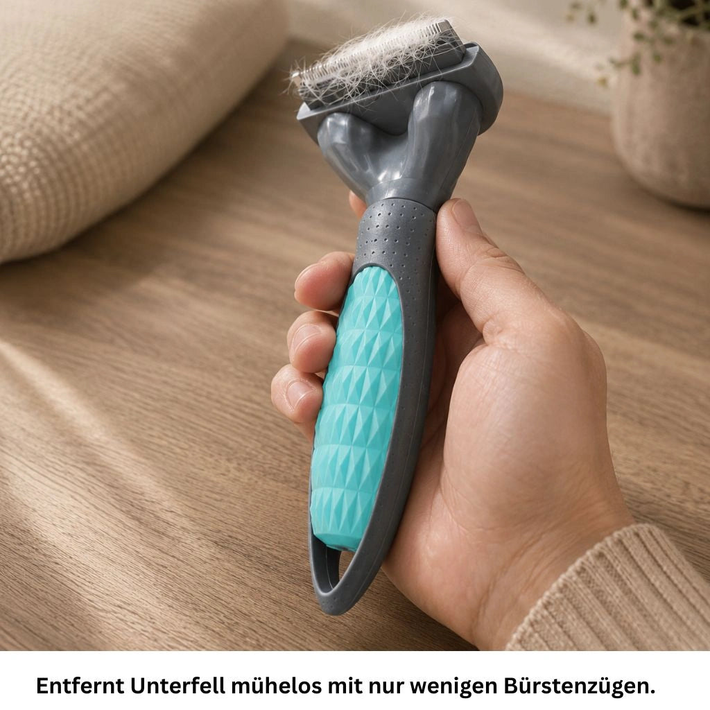 Ergonomische Tierhaarbürste mit Anti Rutsch Griff