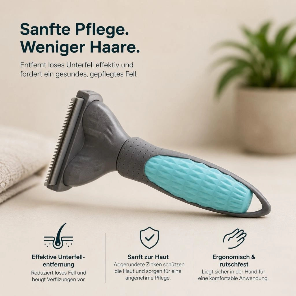 Premium Tierhaarentferner Bürste mit sanfter Fellpflege