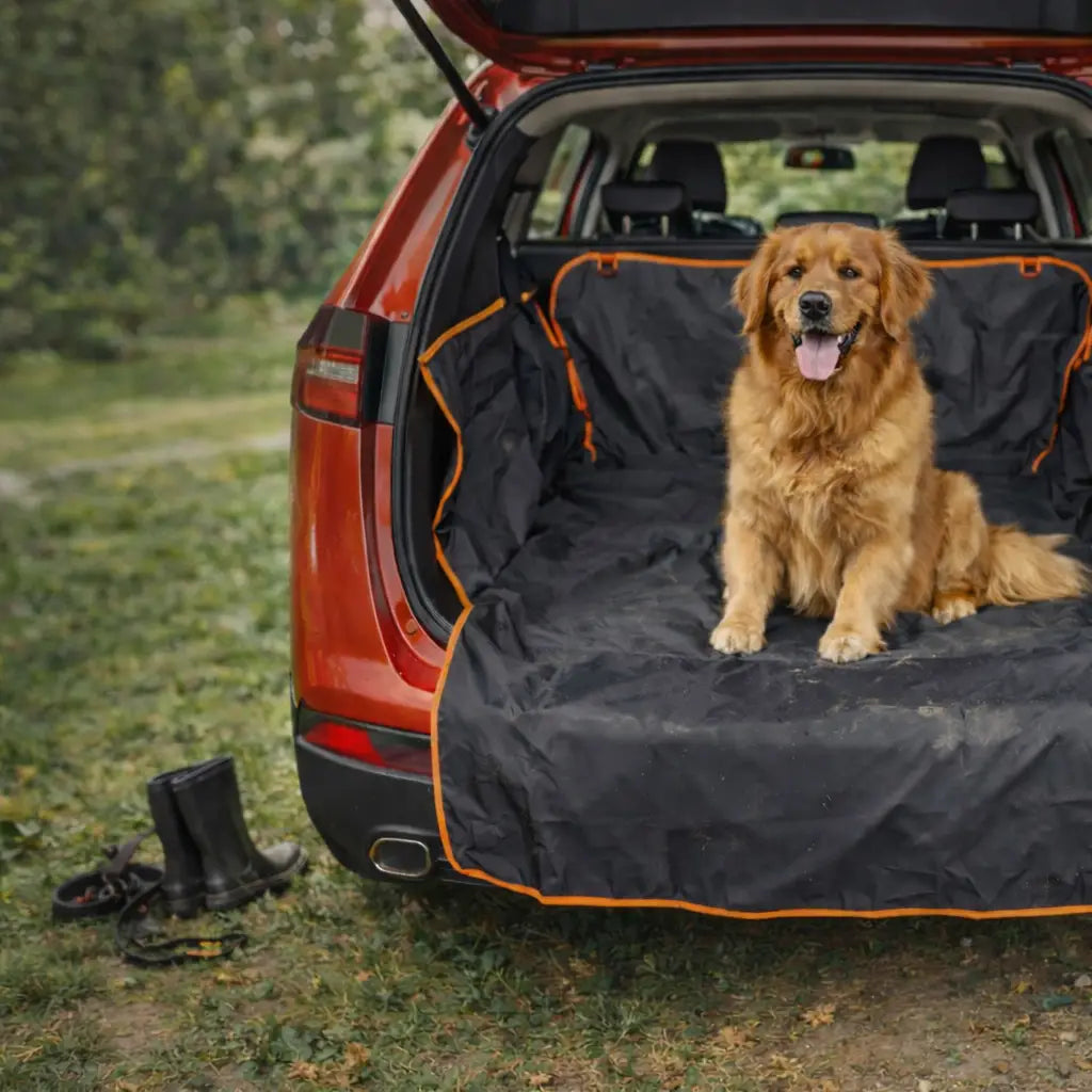 Sauberer Kofferraum beim Transport deines Hundes