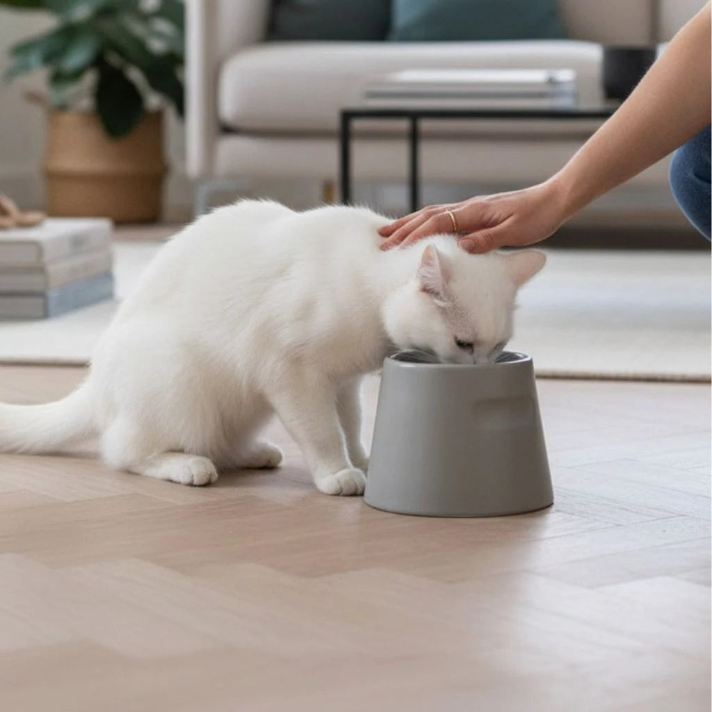 Hoopo Ergonomischer Tower Fressnapf für Katzen