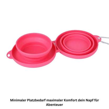 Faltbare Doppelnapf aus Gummi für Haustiere