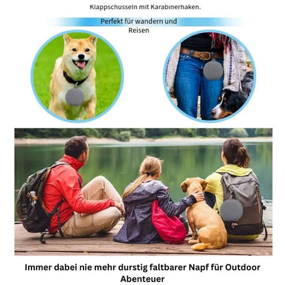 Faltbare Doppelnapf aus Gummi für Haustiere