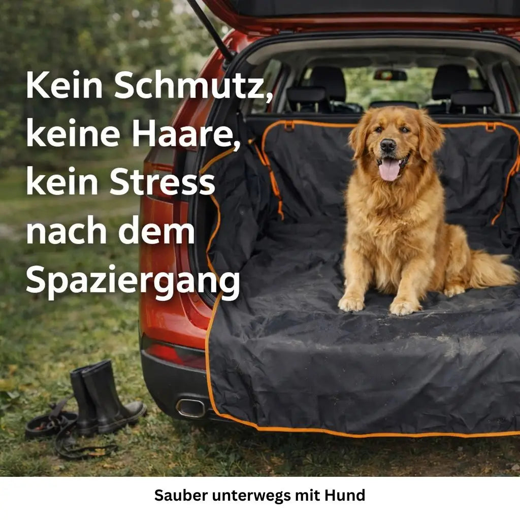 Sauberer Kofferraum beim Transport deines Hundes